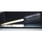 Dacasso Classic Black Leather Letter Opener with Gold Accents AG-1027 - alternate 3